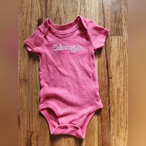 Calvin Klein Rosy Pink Baby Bodysuit 3-6 M